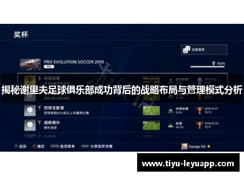 揭秘谢里夫足球俱乐部成功背后的战略布局与管理模式分析